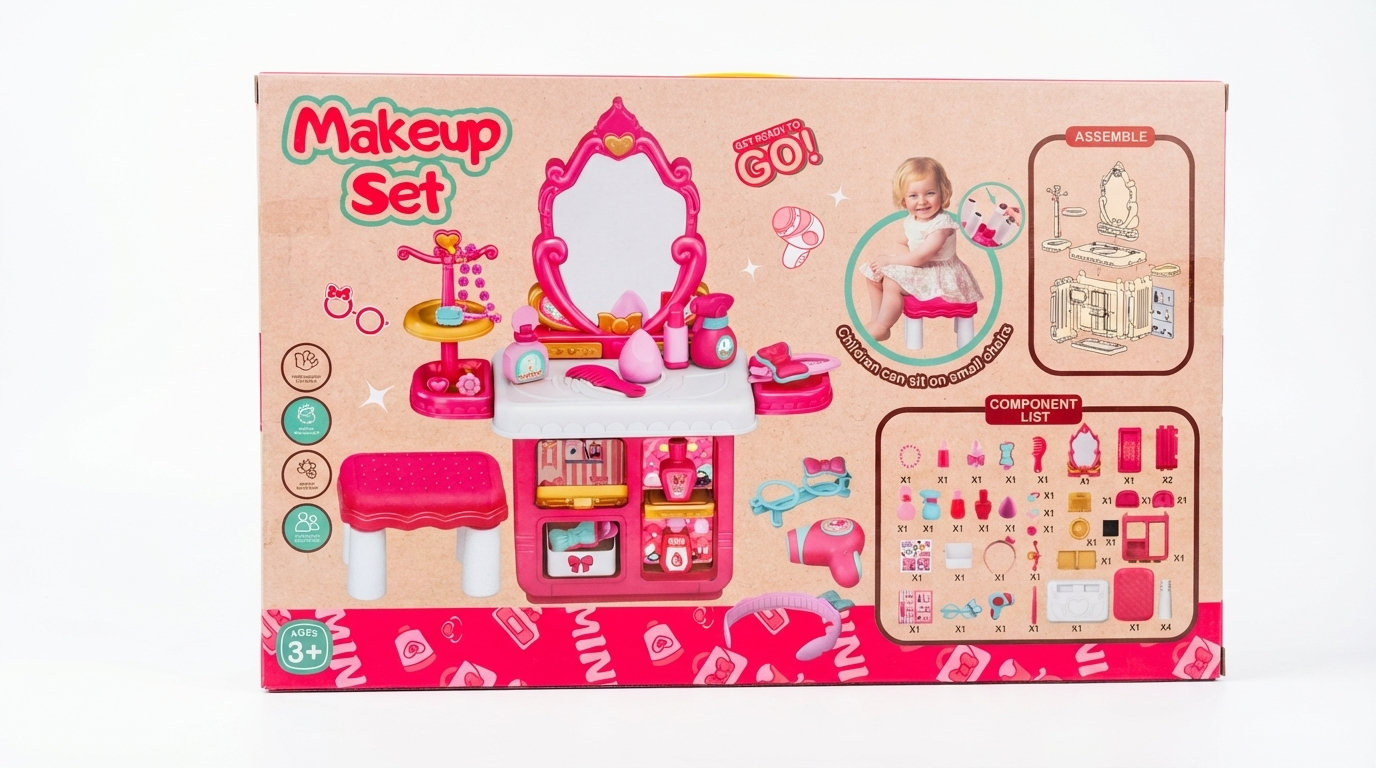 Mini Beauty Salon & Makeup Vanity Table Set Main image