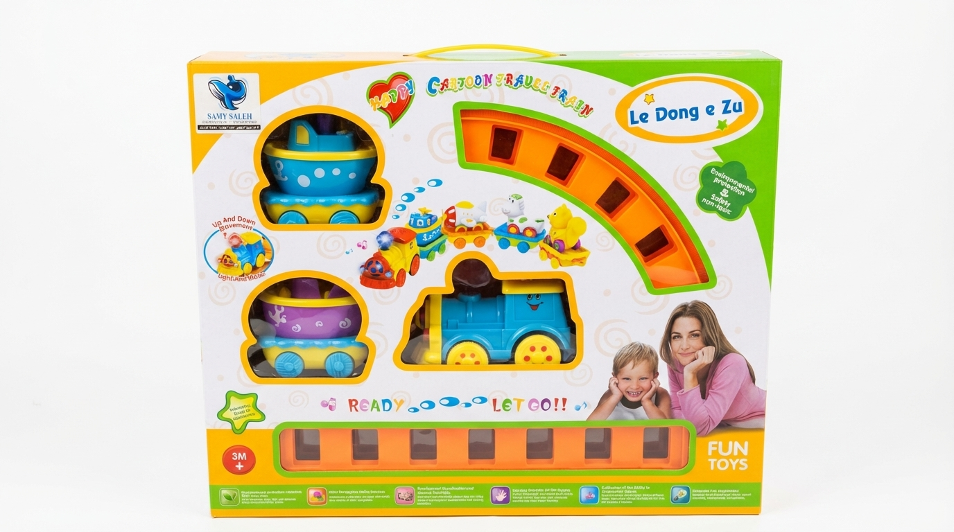 Cartoon Animal Train & Track Set with Music Secondary image