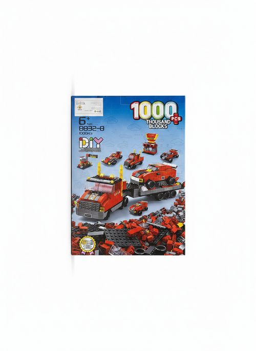 1000+ PCS Racing Cars & Transporter Truck Blocks