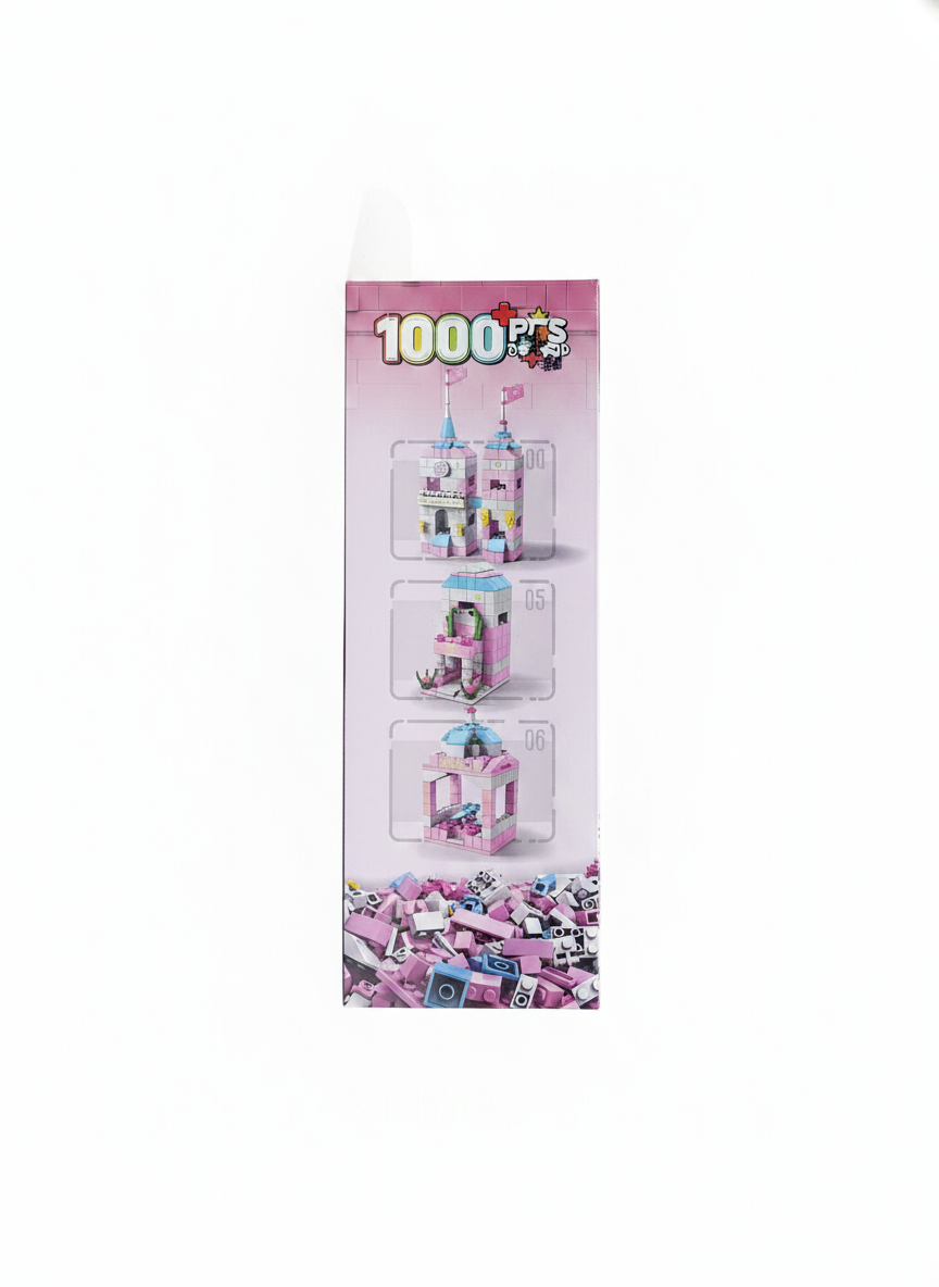 1000+ PCS Pink Magic Castle Building Blocks