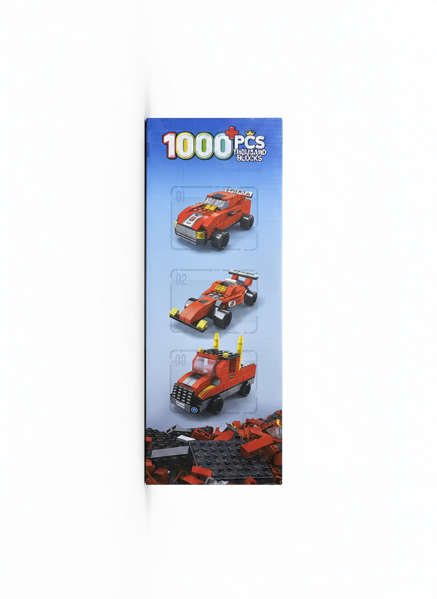1000+ PCS Racing Cars & Transporter Truck Blocks