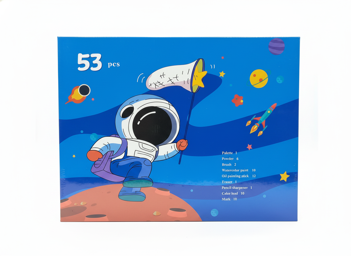 53 PCS Astronaut Themed Comprehensive Art Set