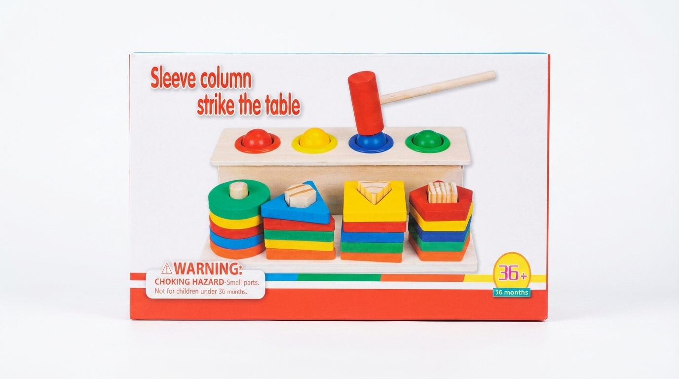 Wooden Pounding Bench & Shape Sorter Toy Secondary image