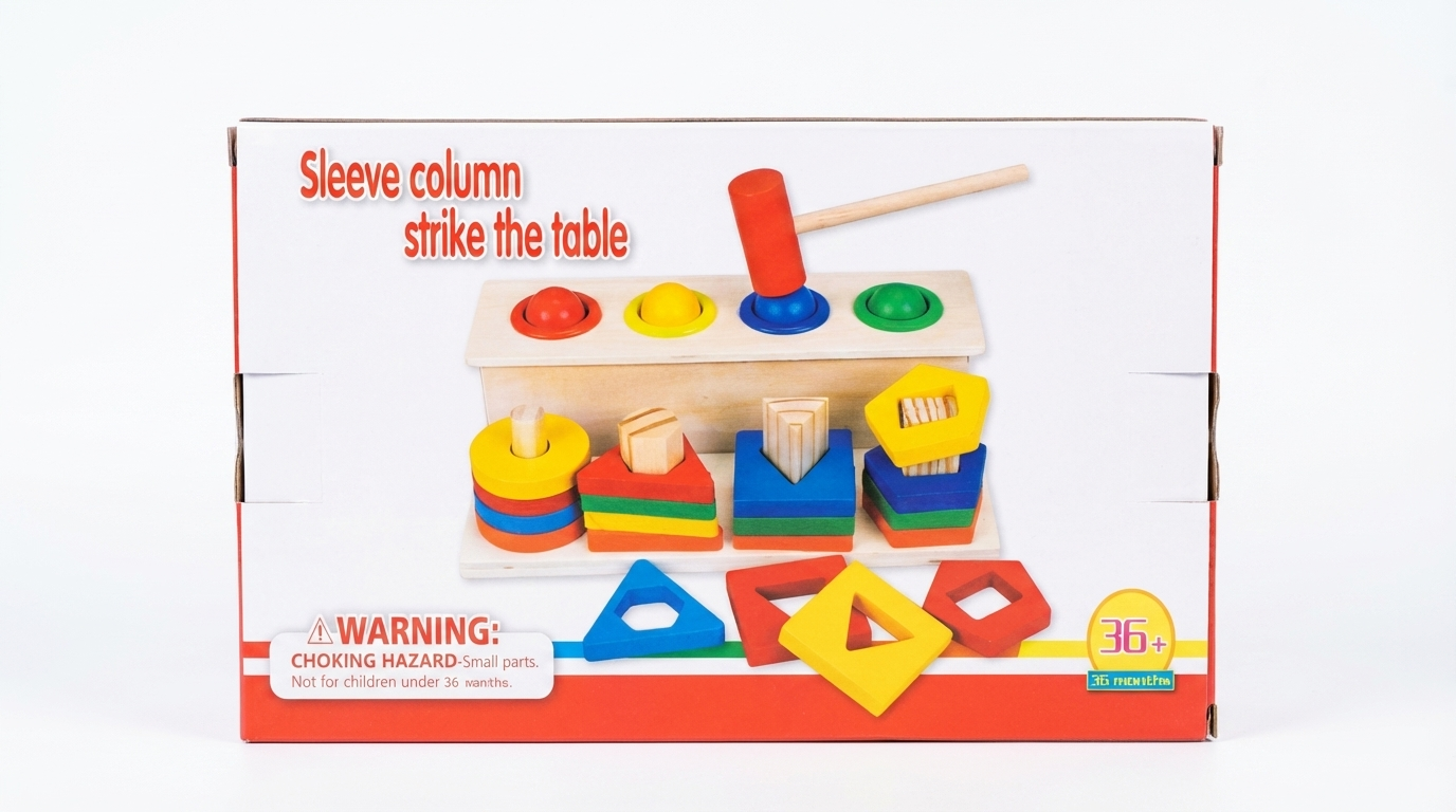 Wooden Pounding Bench & Shape Sorter Toy Main image