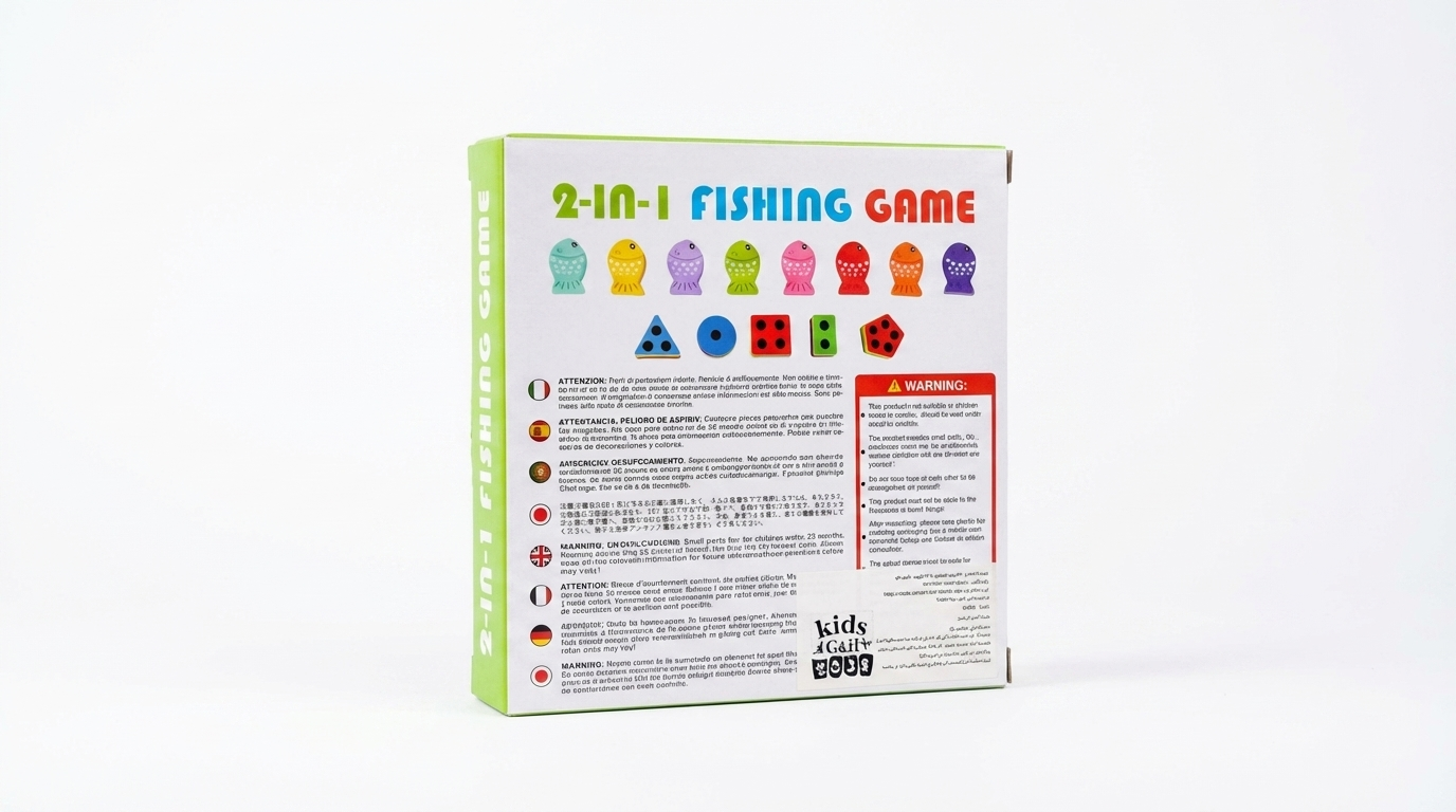 2-in-1 Wooden Fishing & Shape Sorting Game