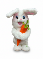 Interactive Pink Plush Rabbit with Carrot