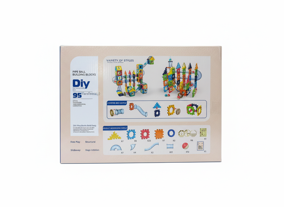 DIY Pipe Ball Building Blocks (95 Pcs)